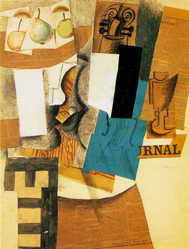 Pablo Picasso, Violin and Fruit, 1913
